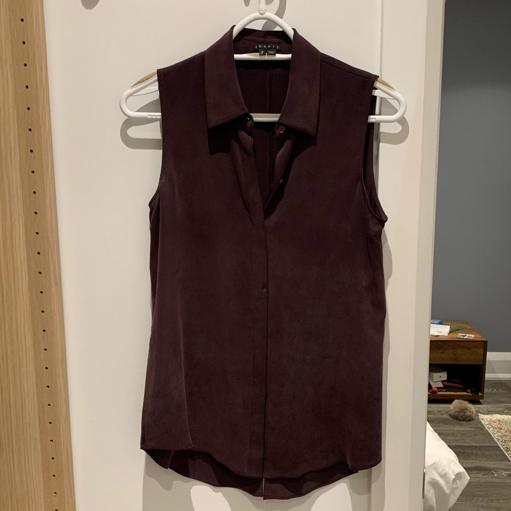 Theory Sleeveless silk top